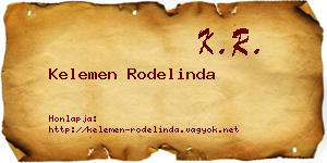 Kelemen Rodelinda névjegykártya